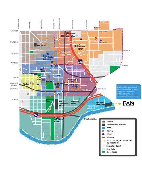 Map Of Downtown Oklahoma City