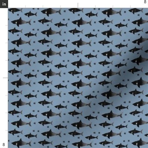 Baby Shark Fabric Shark Attack Mini Print by Elvelyckan - Etsy