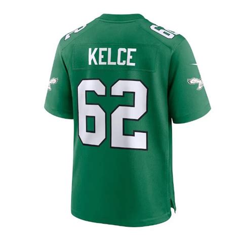 P.Eagles #62 Jason Kelce Alternate Game Player Jersey - Kelly Green ...