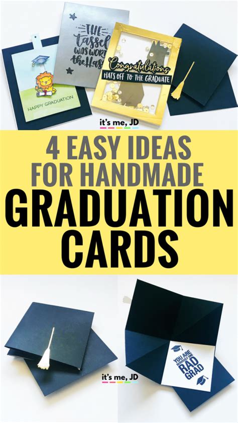 4 Easy DIY Graduation Card Ideas - It's Me, JD