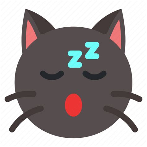 Sleeping, cat, animal, expression, emoji icon - Download on Iconfinder