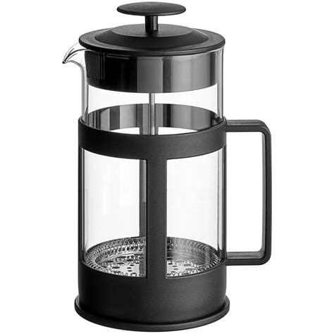 Acopa 33 oz. Glass / Black French Coffee Press