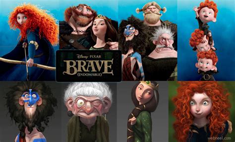 25 Beautiful Character Designs from Oscar Winning Animation Movie Brave