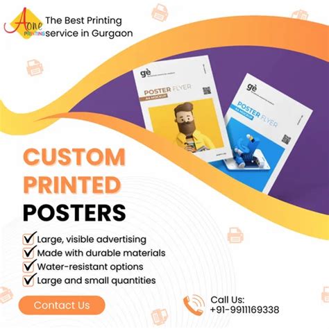 Poster Printing Services in Gurugram by A One Printing Company | ID ...