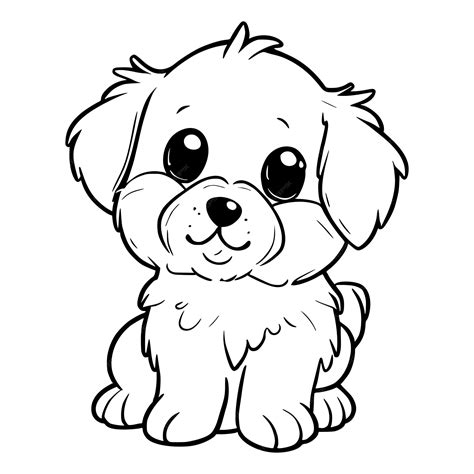 Cute Puppy Coloring Pages for Kids and Toddlers | Premium AI-generated vector