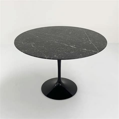 Black Marble Tulip Dining Table by Eero Saarinen for Knoll, 1970s | #172252