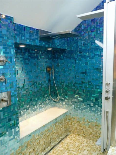 Pin by Carmen Grimley on Home decor | Glass mosaic tiles bathroom, Mosaic tiles, Mosaic bathroom ...