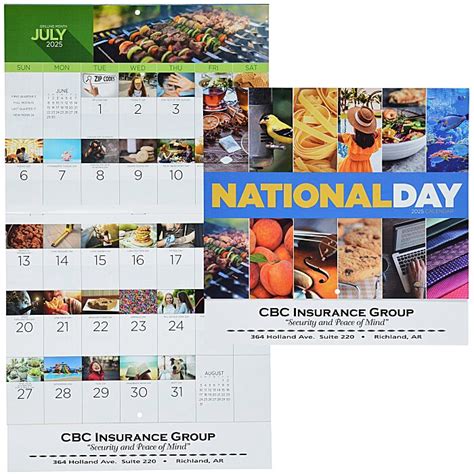 4imprint.com: National Day Wall Calendar - Stapled 138354-ST