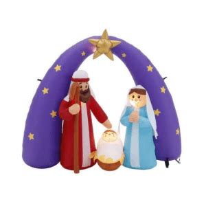 6Ft Giant Christmas Airblown Inflatable Nativity Scene