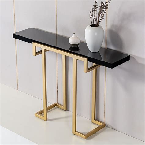 Black Console Table Gold Legs at Mildred Fields blog