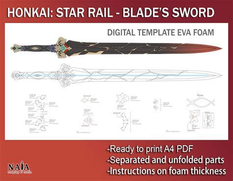 Honkai Star Rail Blades Sword Cosplay Prop Digital DIY - Etsy Canada