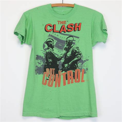 Clash Out Of Control Shirt 1984 Tour | Vintage band t shirts, Vintage ...