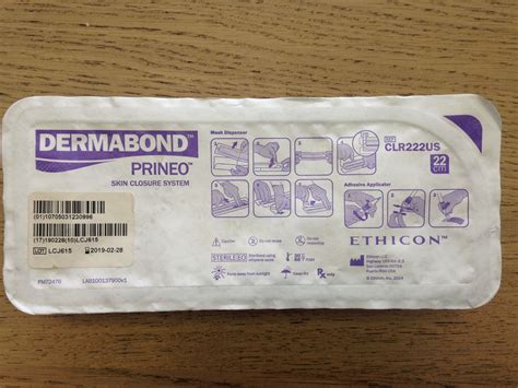 New ETHICON CLR222US Dermabond Prineo Skin Closure System, 22cm (X) Disposables - General For ...