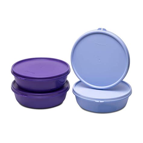 Round Tupperware Purple Plastic Lid Bowl Set, For Home, Set Contains: 4 Piece at Rs 800/set in ...