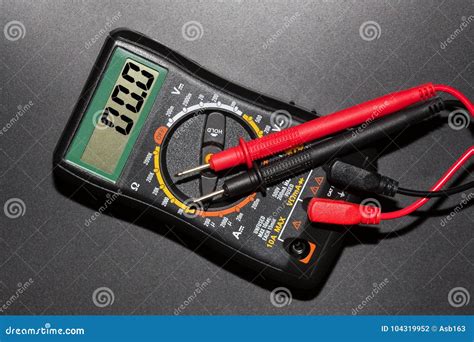 Digital Multimeter with Probes Stock Photo - Image of connection ...