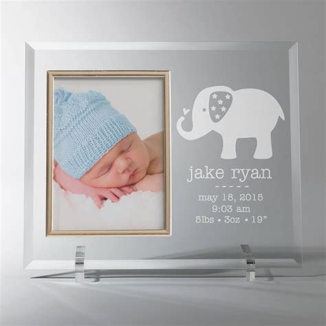 Personalized Glass Baby Frame - Elephant - Walmart.com - Walmart.com