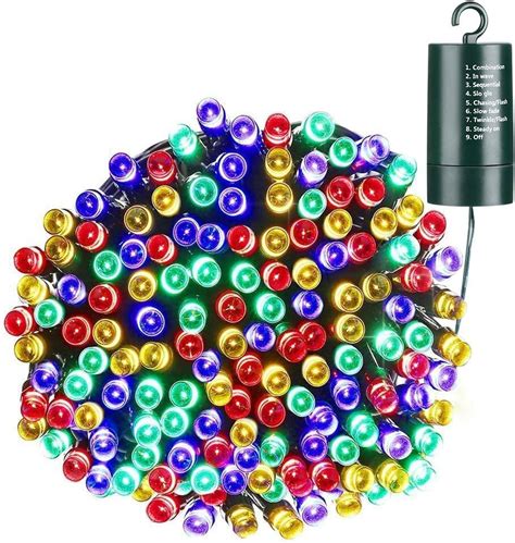 Amazon.com: Joomer Battery Christmas Lights, 66ft 200LED Fairy Lights Battery Operated Timer 8 ...