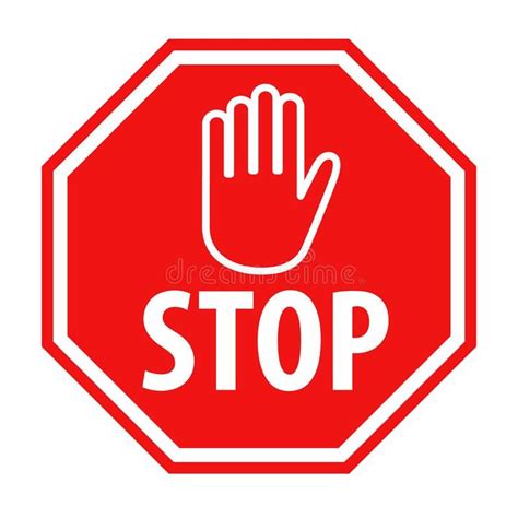 Red stop sign with hand symbol icon vector illustration. Simple red stop roadsig , #AD, #hand, # ...