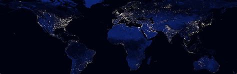 HD wallpaper: Earth, continents, night, multiple display, space, lights ...