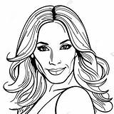 Jennifer Lopez Glamorous Portrait Coloring Page 48163 38076 sketch template