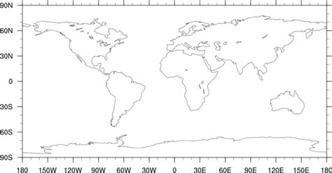 Blank World Map With Longitude And Latitude