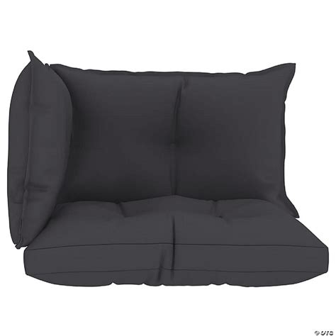 vidaXL Pallet Sofa Cushions 3 pcs Anthracite Fabric cushion | Oriental Trading