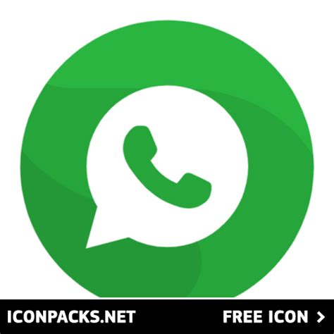 Free Whatsapp Circle Green Logo SVG, PNG Icon, Symbol. Download Image.