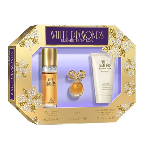 Elizabeth Taylor White Diamonds Women's Fragrance 3 Piece Gift Set, 1.0 fl. oz. Eau de Toilette ...