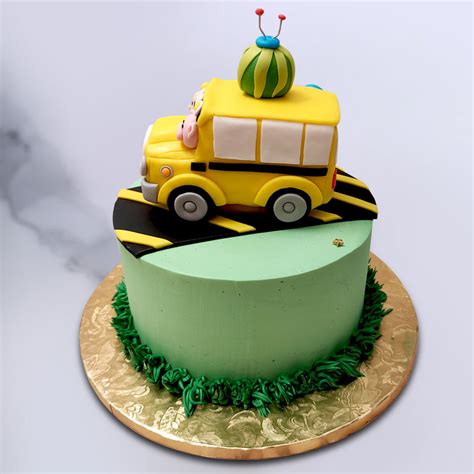 Cocomelon School Bus Cake | Cocomelon Theme Cake | Order Custom Cakes in Bangalore – Liliyum ...