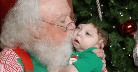 Jaxon Buell just met Santa for the first time.