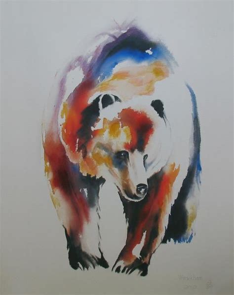 water color on canvas | Bear paintings, Bear art, Animal paintings