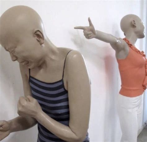 Mannequin pointing meme | Mannequin Pointing at Crying Mannequin / This MF Paid For Twitter ...