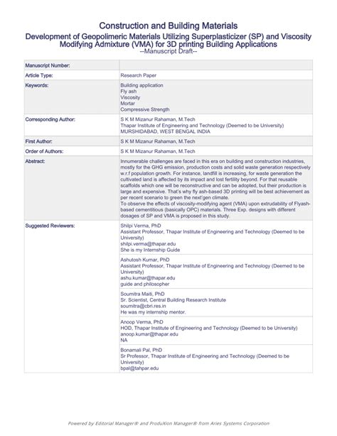 (PDF) Development of Geopolimeric Materials Utilizing Superplasticizer (SP) and Viscosity ...