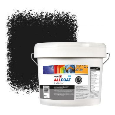 Zinsser Allcoat Exterior Wall Paint RAL 9011 Graphite black - 10 liter