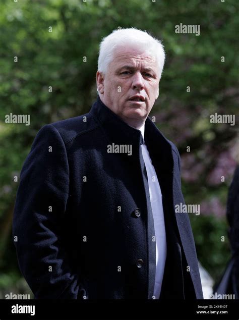 Former MLA and journalist Fearghal McKinney attends the funeral of former BBC Northern Ireland ...