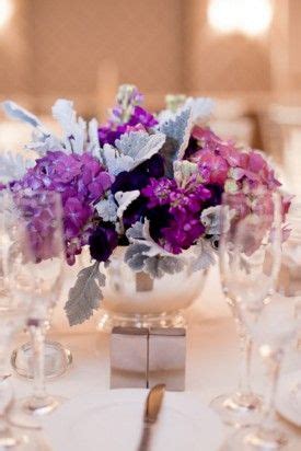 purple gray wedding reception flowers 275x412 Alexandria Wedding: Christine + Dimitrios Purple ...