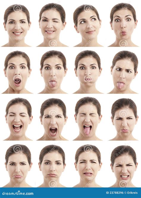 Multiple faces expressions stock photo. Image of depression - 23788296