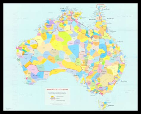 Map of Australia with Aboriginal Language Regions