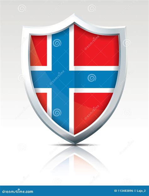 Shield with Flag of Bouvet Island Stock Vector - Illustration of ...