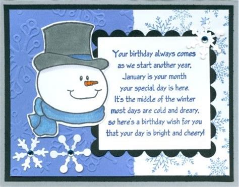 January Birthday Greeting - 902G | Birthday greetings, January birthday ...