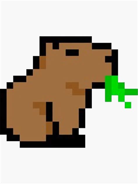 "Capybara Pixel Art" Sticker for Sale by michelles2321 | Redbubble