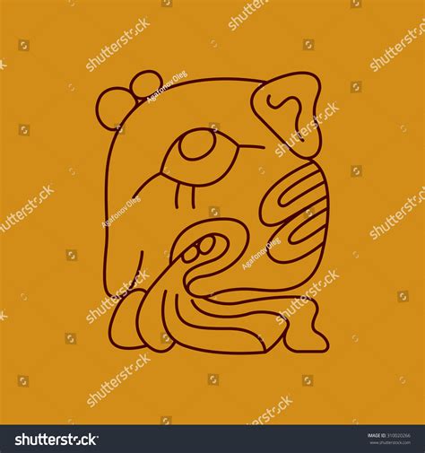 Maya Religion Icon Maya God Symbols Stock Vector (Royalty Free) 310020266