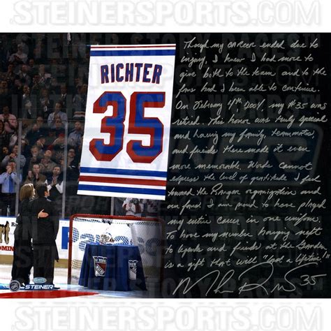 Mike Richter Signed Rangers "Retirement Night" 16x20 Photo with ...