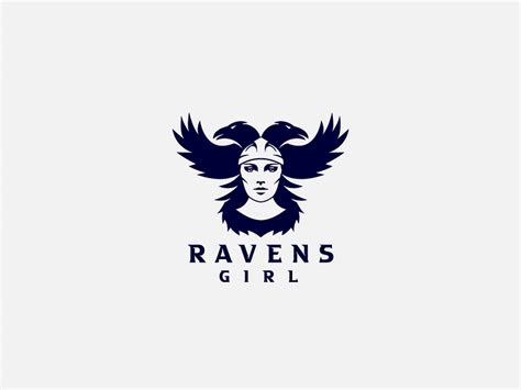 Ravens Girl Logo by Hussnain Graphics on Dribbble