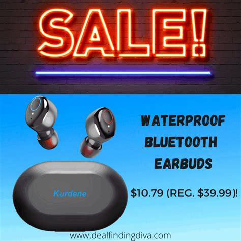 WATERPROOF WIRELESS EARBUDS $10.79 (REG. $39.99)!