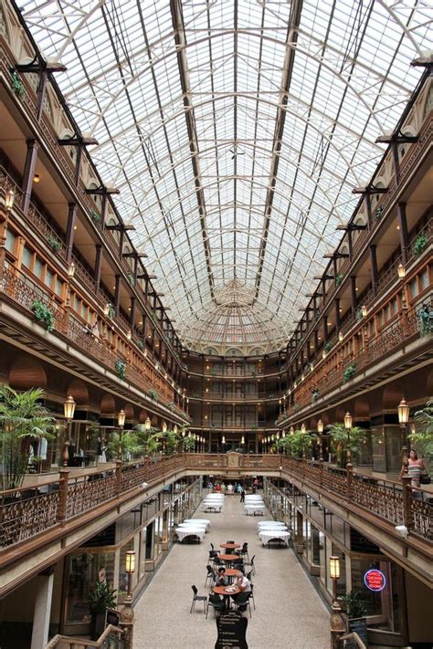 The Arcade of Cleveland Ohio Stock Photo - Image of historic, christmas ...