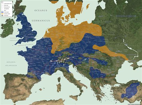 Map of Gaul 52 BC | European tribes, Germanic tribes, Europe map