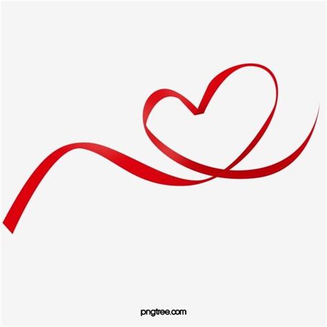 Heart Ribbon Clipart Transparent PNG Hd, Heart Ribbon Heart Outline, Heart Clipart, Ribbon ...