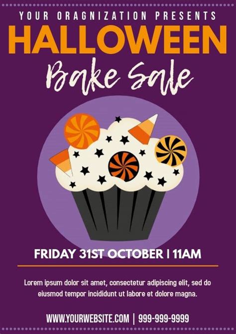 Template halloween bake sale | Bake sale, Bake sale poster, Bake sale flyer