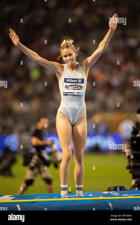 Eleanor Patterson of Australia competing in the women’s high jump at the Allianz Memorial Van ...